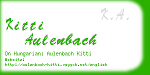 kitti aulenbach business card
